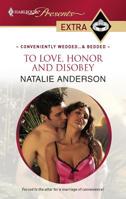 To Love, Honor and Disobey 0373527799 Book Cover