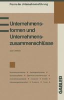 Unternehmensformen Und Unternehmenszusammenschlusse 3409139893 Book Cover