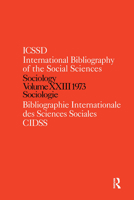 IBSS: Sociology: 1973 Vol 23 0422748005 Book Cover