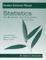 Statistics for Business and Economics: Student Solutions Manual 0131880985 Book Cover