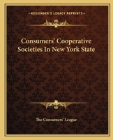 Consumers' Cooperative Societies In New York State 9356010560 Book Cover