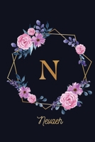 Nevaeh: Monogram Initial Personalized Notebook Journal Gift For Girls And Women - Pink Floral 1652315098 Book Cover
