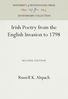 Irish poetry: From the English invasion to 1798 1512800163 Book Cover