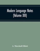 Modern Language Notes 9354216757 Book Cover
