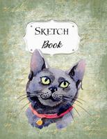 Sketch Book: Cat Sketchbook Scetchpad for Drawing or Doodling Notebook Pad for Creative Artists #2 Green 1073499634 Book Cover