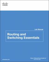 Routing and Switching Essentials Lab Manual 1587133202 Book Cover