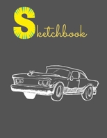 Sketchbook: 8.5X11 inches notebook, blank page journal , 100 pages plank paper for sketcher, kids , boys ,girls ,men, women, for drawing , coloring , Vintage car cover 1692308114 Book Cover