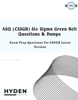 ASQ (CSSGB) Six Sigma Green Belt Questions & Dumps: Exam Prep Questions for CSSGB Latest Version B0BPWC3B2G Book Cover