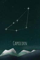 Capricorn Notebook: Zodiac Constellation Notebook (Composition Book Journal, 110 Pages Dot Grid, 5.25 x 8) 1075285364 Book Cover