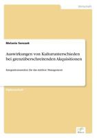 Auswirkungen Von Kulturunterschieden Bei Grenzuberschreitenden Akquisitionen 3838624823 Book Cover