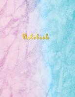 Notebook: Cute pink and blue marble composition book for school students 107088751X Book Cover