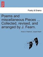 Poems and Miscellaneous Pieces (Classic Reprint) 1241053049 Book Cover