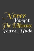 Never Forget The Difference You've Made: An Inspiring Retirement & Appreciation Gift for Professionals and Women Who Have Made a positive and big Impact on People's Lives. B0848RL5XS Book Cover