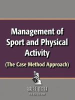 Management of Sport and Physical Activity: (The Case Method Approach) 1466913010 Book Cover