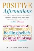 Positive Affirmations: Learn the Power of Positive Affirmations for Self Healing, Good Health, Weight Loss, Wealth, Success, Money, Prosperity, a Better Life & Teach it to Your Kids. For Men & Women B086Y44S1H Book Cover