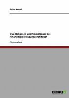 Due Diligence und Compliance bei Finanzdienstleistungsinstituten 3638914852 Book Cover