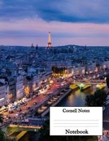 Cornell Notes Notebook: Paris Cityscape, Gargoyle, Eiffel Tower Photograph, Cornell Note Paper Taking Notes Journal for School Students College Ruled Lined Large Notebook, 8.5 x 11 in, 150 pages 1073529789 Book Cover