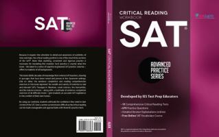 SAT Critical Reading Workbook (Advanced Practice Series ) (Volume 4) 0991388364 Book Cover