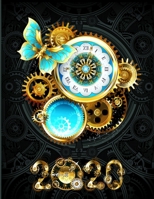 2020 Weekly & Daily Goal Setting Guided Planner Workbook: Vintage Steampunk Mechanical Butterflies With Clock Gears & Gadgets 1676922288 Book Cover