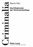 Die Effektivitaet Der Strafrechtspflege 3631593767 Book Cover