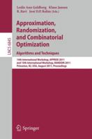 Approximation, Randomization, and Combinatorial Optimization. Algorithms and Techniques: 14th International Workshop, APPROX 2011, and 15th ... 3642229344 Book Cover
