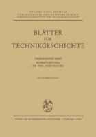 Blatter Fur Technikgeschichte 3211802487 Book Cover