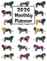 2020 Monthly Planner: Lion 12 Month Planner Calendar Organizer Agenda with Habit Tracker, Notes, Address, Password, & Dot Grid Pages (January 2020 - December 2020 Monthly Planner 8.5 x 11 Animal) 1692470000 Book Cover