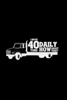 I move 40 tons how about you?: 6x9 TRUCK DRIVER dotgrid dot grid paper notebook notes 1710342471 Book Cover