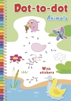 Dot-to-Dot Animals: With stickers 1637610807 Book Cover