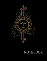 Golden Sun Mandala Black Notebook Golden Sun Mandala Black Notebook Grid Sturdy High Quality Premium White Paper 8.5x11 pages Notebook For Woman Journal For Man Journal For Work 1673440088 Book Cover