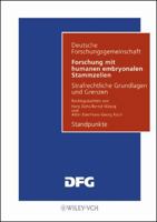 Forschung Mit Humanen Embryonalen Stammzellen: Strafrechtliche Grundlagen Und Grenzen. Standpunkte 3527272216 Book Cover