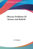 Obscure Problems Of Karma And Rebirth 1425360920 Book Cover