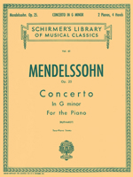 Concerto No. 1 in G Minor, Op. 25: Schirmer Library of Classics Volume 61 Piano Duet 1423495780 Book Cover