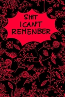 SHIT I CAN'T REMENBER: 6 x 9 Internet Organizer with Alphabet Tabs logbook Protect usernames and password, Red flower doodle hand drawn style on black cover, Gift for women floral lovers. 1674153791 Book Cover