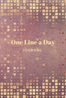 One Line A Day Journal: Pretty One Line A Day Journal To Write In, Five-Year Memory Book, Diary, Notebook, Lined Blank Pages (Rose Gold Style) 1694885194 Book Cover