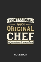 Professional Original Chef Notebook of Passion and Vocation: 6x9 inches - 110 graph paper, quad ruled, squared, grid paper pages - Perfect Office Job Utility - Gift, Present Idea 1696717825 Book Cover