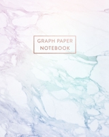 Graph Paper Notebook: Rainbow Marble | 8 x 10 - 5 x 5 Squares per inch | 100 Quad Ruled Pages | Cute Graph Paper Composition Notebook for Children, ... Students (Math and Science School Essentials) 1689678372 Book Cover