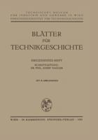 Blatter Fur Technikgeschichte 3211801952 Book Cover