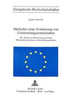 Methoden Einer Evaluierung Von Universitaetspartnerschaften: Ein Ansatz Zur Bewertung Partieller Bildungsinvestitionen in Entwicklungslaendern 3261022957 Book Cover