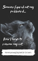 Internet Password Log Book for Cat Lovers: Someone figured out my password... Now I have to rename my cat - Pocket size 5” x 8” 1657956644 Book Cover