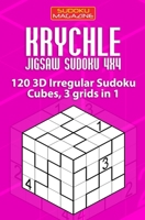Krychle Jigsaw Sudoku 4x4: 120 3D Irregular Sudoku Cubes, 3 grids in 1 (3D Sudoku) 1711637041 Book Cover