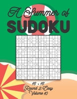 A Summer of Sudoku 16 x 16 Round 2: Easy Volume 10: Relaxation Sudoku Travellers Puzzle Book Vacation Games Japanese Logic Number Mathematics Cross ... Easy Level For All Ages Kids to Adults Gifts B08VCQPBZV Book Cover