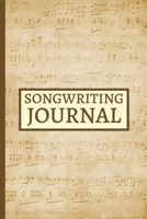 Songwriting Journal: Light Colour Blank Lined And Manuscript Paper Notebook, Gifts For Guitarists, Musicians, Music Lovers, Enthusiasts, Teachers, Women and Men (6 x 9) 1677287268 Book Cover