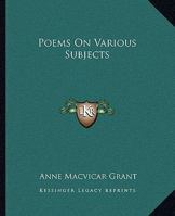 Poems On Various Subjects, 1022521772 Book Cover