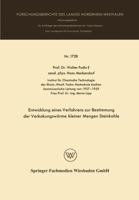 Entwicklung Eines Verfahrens Zur Bestimmung Der Verkokungswarme Kleiner Mengen Steinkohle 3663004910 Book Cover
