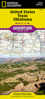 National Geographic Adventure Travel Map United States, Texas and Oklahoma 1566957176 Book Cover