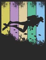 Mein Taucherlogbuch: Das Tauchtagebuch zum ausf�llen, mit �ber 100 Seiten genug Platz f�r deine Tauchg�nge, A4+ Format, Motiv: Retro 1095904302 Book Cover