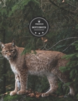 Premium Notizbuch: Luchs im Wald Motiv, Dotgrid Journal Punktraster A4 150 Seiten, Punktkariert (mit Register, Seiten numeriert, Vintage Softcover - Dot grid Heft, Schulheft, Matheheft 1671124502 Book Cover