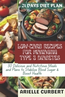 Low-Carb Recipes For Managing Type 2 Diabetes: 30 Delicious and Nutritious Meals and Plans to Stabilize Blood Sugar & Boost Health B0CV4FNC36 Book Cover