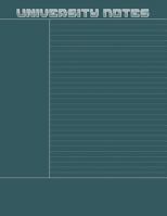 University Notes: 100 Pages of Cornell Note Paper, 8.5x11 In., Matte Cover 1724697919 Book Cover